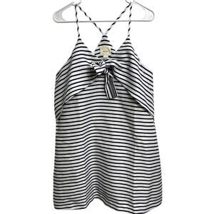 Maeve by Anthropologie Ahoy Swing Mini Dress Nautical Sailor Coastal Size M